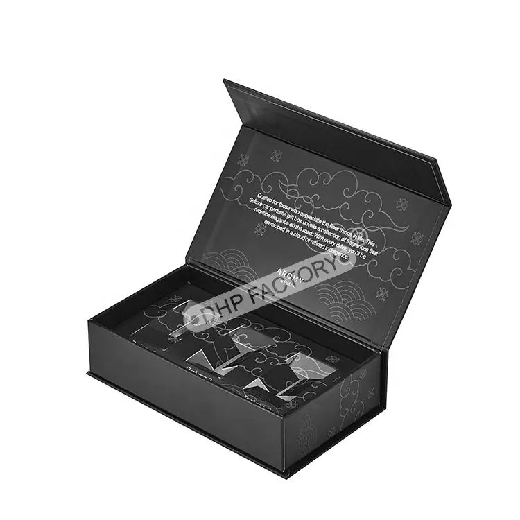Caixa de presente para embalagem de perfume de carro pequeno com logotipo personalizado de luxo em papelão rígido fosco laminação