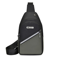 Sac à dos tendance personnalisé avec port de charge USB, grande capacité, sac de poitrine, sac de sport, sac de voyage, sac bandoulière, polyester, unisexe