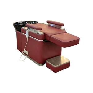 Lit de lavage électrique inclinable réglable pour salon de coiffure, couleur bordeaux, avec bac à <span class=keywords><strong>shampoing</strong></span> intégré, pour spa capillaire, vente en gros - Product Image 3
