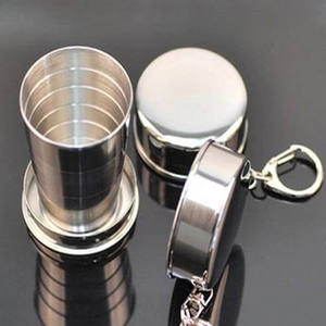 Verre à shot pliable en acier inoxydable, peint, taché, Portable, eau de vin, rétractable, 75ml, 60ml, 150ml, 250ml - Product Image 5