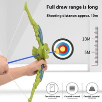 Ensemble d'arc et de flèche de dinosaure pour enfants avec jouet de tir à l'arc sûr pour les jeux en plein air pour enfants