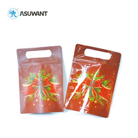 Sachet Doypack de Noël refermable avec fermeture éclair, motifs personnalisés variés, en matériau recyclé GRS 30%, pour bonbons et cadeaux