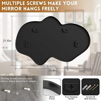 Modern High Quality Irregular Cloud Shaped Metal Framed HD Glass Wall Mirror for Entryway Living Room Home Interior Decoration