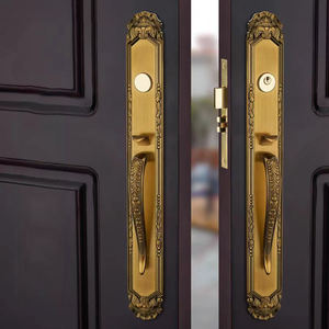 [אבץ סגסוגת] באיכות גבוהה מוצק עץ כפול נעילת ידית אירופאי עיצובים עבור ראשי דלת - Product Image 5