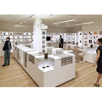 Vitrine de présentation de bijoux de luxe moderne avec éclairage LED pour colliers et boucles d'oreilles, idéale pour les boutiques