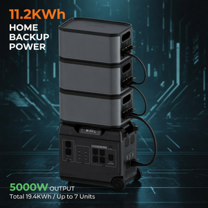 5000W 6000W Dual Voltage 5120Wh Expandable <b>Solar</b> Generator for Home Backup 19456Wh Max Capacity Power Station - Product Image 1