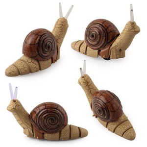 Jouet escargot télécommandé infrarouge avec lumière LED, animal électronique réaliste, modèle d'insecte fantaisie pour farces et éducation - Product Image 2