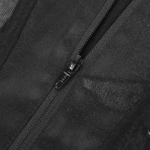 ชุดรัดตัวเหนือหน้าอกโปร่งใสมีซิปผูกด้านหลังสายรัดสปาเก็ตตี้ก้างปลาเสื้อครอปท็อประบายอากาศ - Product Image 6