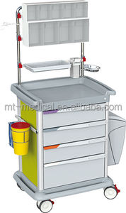 Chariot à double bac à déchets médical MT, base en acier inoxydable, chariot à linge d'hôpital, chariot pour bouteilles d'oxygène médical - Product Image 3