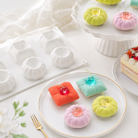 AKOKO Moule en silicone pour dessert français en forme d'oreiller carré et rond pour mousse et pâtisserie