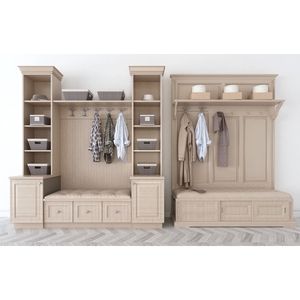 <span class=keywords><strong>Meuble</strong></span> à chaussures sur mesure <span class=keywords><strong>avec</strong></span> compartiments, barre latérale pour manteaux, siège souple surélevé <span class=keywords><strong>et</strong></span> éclairage LED dissimulé - Product Image 2