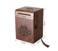 Tirelire en bois de style moyen-orient tirelire coffre au trésor avec serrure boîte d'économie d'argent vintage tirelire en bois tirelire en bois tirelire