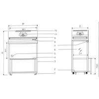 Banc de travail à flux laminaire conforme aux normes GMP avec filtre HEPA, flux d'air vertical et horizontal pour laboratoires, industries pharmaceutiques et salles blanches électroniques