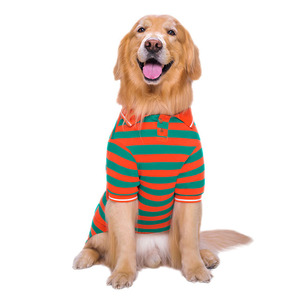 Polo à rayures pour chien, t-shirt animaux de compagnie de luxe, vêtement d'été quatre saisons, à la mode, pour grands chiots et chatons - Product Image 5