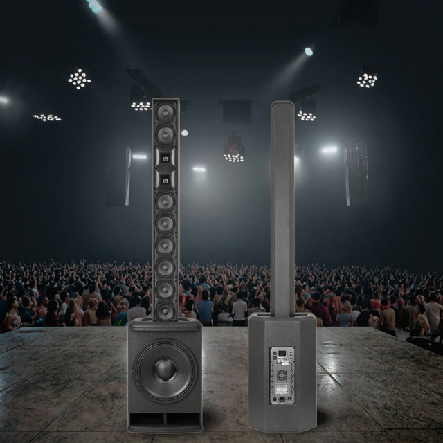 Thinuna T-15.8-DPA Professional DSP Active Speaker System High-Power Active PA Speaker Set: 8-Column Full-Range + 15" Subwoofer