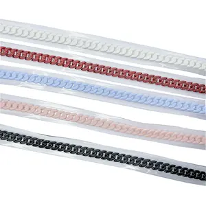 ladies sandals decorative straps transparent strap PVC material adding plastic chain for ladies sandals upper