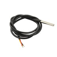 High Accuracy DS18B20 Digital Thermometer Probe, Rustproof Stainless Steel Housing for Outdoor & Industrial Monitoring