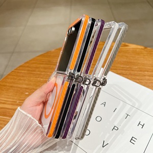 Funda Magnética Plegable Transparente de Acrílico TPU a Prueba de Golpes para Samsung Z Flip 8 7 6 <span class=keywords><strong>5</strong></span> Xiaomi MIX Flip <span class=keywords><strong>Motorola</strong></span> <span class=keywords><strong>Razr</strong></span> 50 Ultra - Product Image 4