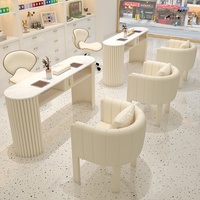 Ensemble table et chaise de manucure en bois moderne de haute qualité, avec bureau de manucure durable et écologique, à prix abordable