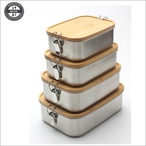 กล่องข้าวสแตนเลส 304 พรีเมียม ฝาไม้ไผ่ ป้องกันการรั่วซึม สำหรับทำ<span class=keywords><strong>งาน</strong></span>และเรียน รับทำโลโก้ตามสั่ง ขายส่ง - Product Image 2