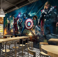 Papier peint 3D Marvel Avengers Thème Hulk Bar Restaurant Papier peint Internet Cafe Gym Mural