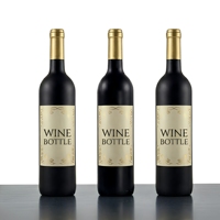 Source d'usine Bouteille de vin vert foncé en gros 375ml 500ml 750ml Bouteille de vin en verre ronde Bordeaux Bourgogne-Mini bouteille gratuite