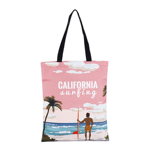 Sac fourre-tout en toile personnalisé avec motif imprimé de voiliers, sac de shopping de taille moyenne, recyclable - Product Image 3