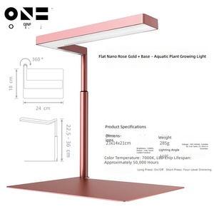 مصباح ONF الصيني للنباتات المائية، إضاءة LED مدمجة لأحواض السمك والنباتات المائية، يدعم تطبيق للتحكم في درجة حرارة اللون وقابل للتعتيم - Product Image 1
