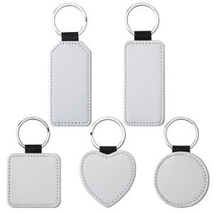 Wholesale PU Litchi Pattern Keychain DIY Sublimation Blank for Christmas Gifts & <b>Souvenirs</b> - Product Image 1