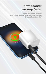 Caricabatterie da parete Premium 20W tipo C caricatori veloci adattatore di alimentazione Mobile per iPhone <span class=keywords><strong>Smartphone</strong></span> accessori RoHS ETL FCC certificati - Product Image 4