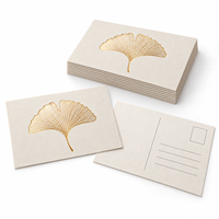 Impression personnalisée de cartes postales et de cartes de vœux avec dorure à chaud, vernis sélectif UV, gaufrage et débossage sur carton premium