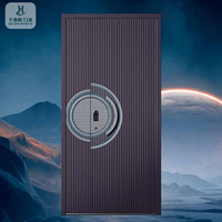 Porte d'entrée de sécurité en acier simple à battant épaissie, moderne, pour appartement, étanche, antirouille, isolée thermiquement