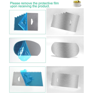 Kit <span class=keywords><strong>per</strong></span> Decorazione Torte Ecologico, Utensili da Pasticceria, Tagliapasta in Metallo, Raschietto e Pettine <span class=keywords><strong>per</strong></span> Torte - Product Image 5