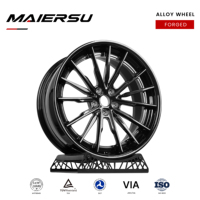 Jantes en alliage d'aluminium 6061-T6 forgées sur mesure, 18, 19, 20, 21, 22 pouces, 2 pièces, jantes noires Dragon pour BMW, Mercedes, Audi, Tesla, Ferrari
