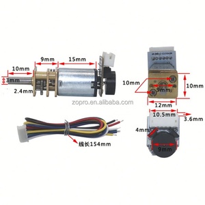 มอเตอร์เกียร์ขนาดเล็ก GA12-N20 พร้อมฮอลล์เอนโค้ดเดอร์ มอเตอร์ลดความเร็วแบบ DC ความแม่นยำสูง พร้อมเอนโค้ดเดอร์ - Product Image 3