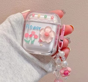 <span class=keywords><strong>Coque</strong></span> souple décorative fleurs INS pour <span class=keywords><strong>AirPods</strong></span> 2/3 étui de protection pour écouteurs avec pendentif accessoires pour casque - Product Image 1