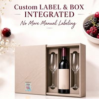 Coffret à vin en carton premium personnalisé et ensemble d'étiquettes anti-contrefaçon, emballage cadeau de luxe pour une seule bouteille, logo OEM