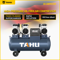 Compresseur d'air portable sans huile haute pression TAHU 160L 1440 tr/min 6,6 kW 220 V Moteur et pompe à refroidissement par air TH-23160