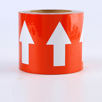 Ruban de marquage professionnel réfléchissant en PVC pour tuyaux, longueur 20m, flèche de signalisation de sécurité IMO pour le flux d'eau et de gaz, fournisseurs