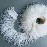 15-18cm Plumes De Couture Moelleux Plume D'autruche Coupe Dentelle Tissu Franges Couleur pour Tissu Robe Costumes Décoration