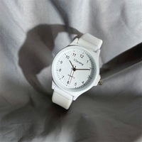 Montre analogique à quartz pour enfants, style dessin animé, coloris bonbon, bracelet en silicone décontracté, boîtier en alliage, verre, style affaires vintage