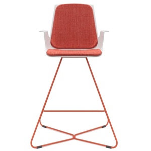 Muebles de entrenamiento Silla de <span class=keywords><strong>Bar</strong></span> de oficina ergonómica de malla moderna Silla de Taburete de <span class=keywords><strong>Bar</strong></span> alto de metal - Product Image 1