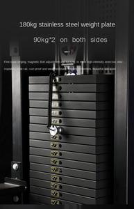 Máy tập Smith thương mại mới có ngăn chứa đồ |   Thiết bị tập thể dục đa năng tại nhà với giá đỡ squat tích hợp và máy tập cáp chéo - Product Image 5