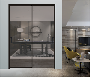 <span class=keywords><strong>Porte</strong></span> coulissante invisible à triple action en bois massif pour salle de bain, extrêmement étroite, avec <span class=keywords><strong>rail</strong></span> de suspension au sol et roulettes inférieures - Product Image 4