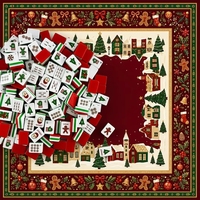 Latar Belakang Pohon Natal Ubin Mahjong 30x23x13mm Akrilik 160 Santa Hadiah Liburan Natal