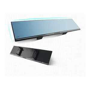 Espelho retrovisor para carro 3r, espelho azul de vidro, panorâmico, 280mm, curvo, antideslizante