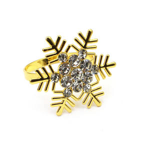 Vente flash, anneau de serviette en forme de flocon de neige, Saint-Valentin, hôtel, restaurant occidental, décoration de table, anneau de serviette en forme de flocon de neige - Product Image 1