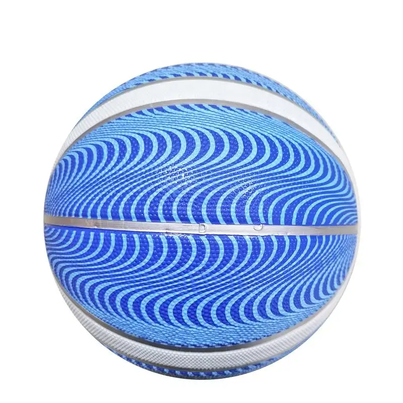 Promosyon yeni tasarım spor basketbol mor köpük boyutu 6 kauçuk basketbol topu top