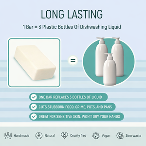 <span class=keywords><strong>Sapone</strong></span> per <span class=keywords><strong>Piatti</strong></span> Ecologico e Zero Rifiuti, Naturale, Non Tossico, Fatto a Mano, Senza Coloranti e Fragranze, Detersivo <span class=keywords><strong>Solido</strong></span> per <span class=keywords><strong>Piatti</strong></span> - Product Image 3