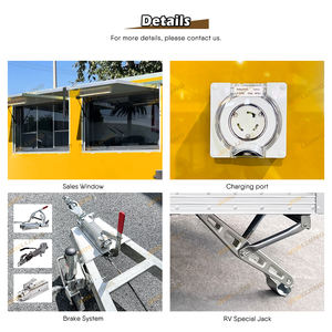 JINLIJING toptan sarı mobil Bar römork Hamburger Hot Dog Fast <span class=keywords><strong>Food</strong></span> römork cep tam mutfak ile Pizza fırını gıda kamyon - Product Image 3